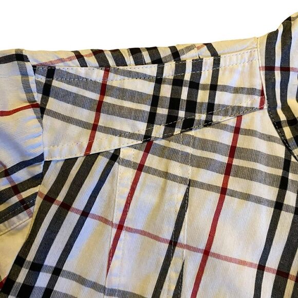 EUC Jane Blue Plaid Belted Shirt - Picture 10 of 10